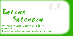 balint valentin business card